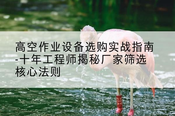 鄂城剪叉式升降机厂家-高空作业设备选购实战指南-十年工程师揭秘厂家筛选核心法则